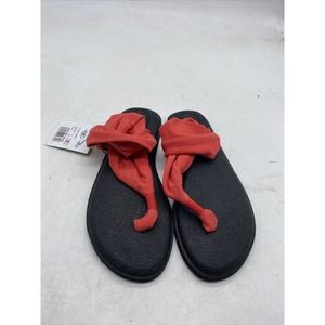 Sanuk Women's Yoga Sling 2 Sandals Flip Flops 7 Black B36